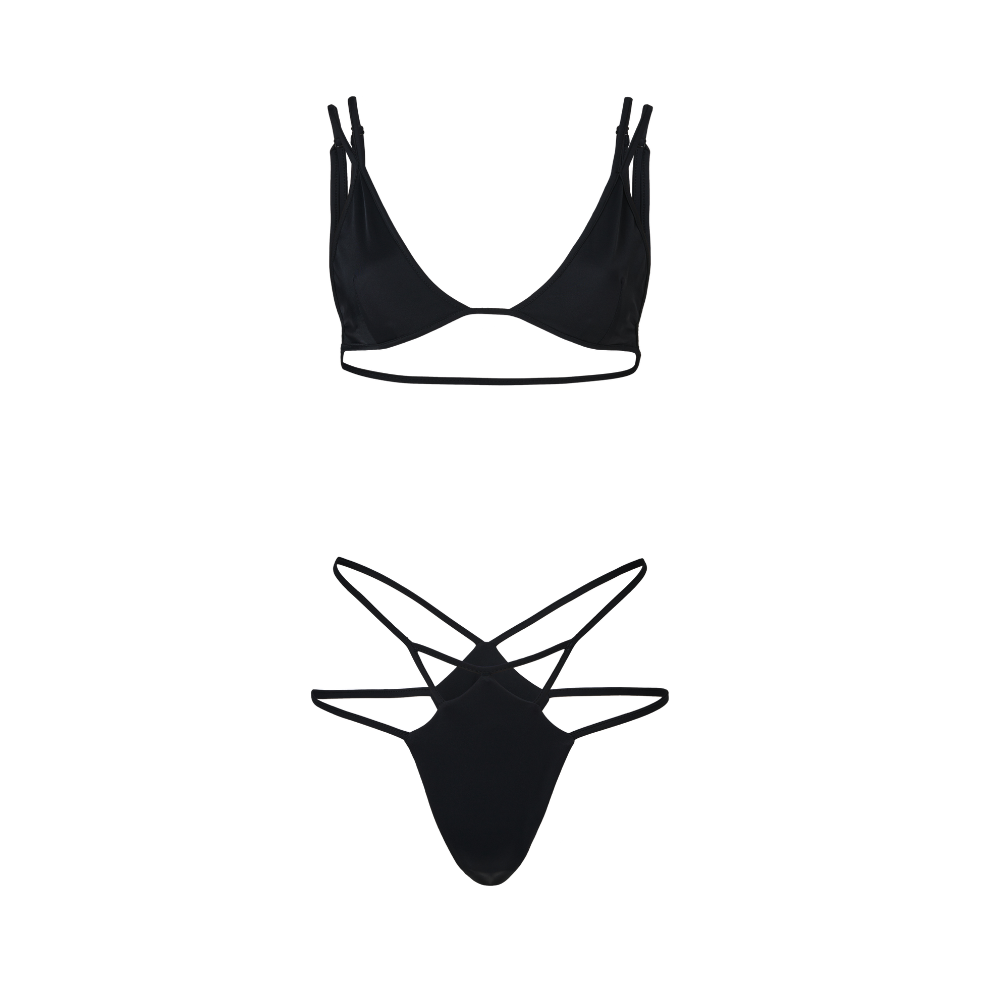 Natasha Rose Biarritz Bikini.High-quality black bikini bottom with sexy strap detail and stylish design. Inspired by the French Riviera. Designed to be seen.